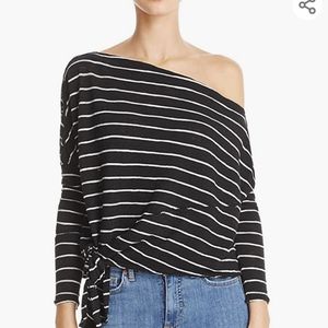 Free People Women's Love Lane Striped Off-The-Shoulder Top Small
